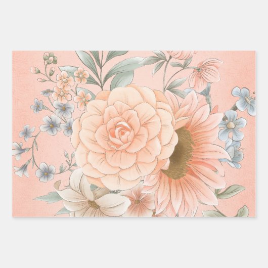 Delikate, Vintag Inspiriert Bläschen Geschenkpapier Set (Vorderseite 3)