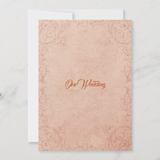 Delikate Vintag-schicke Hochzeitseinladung Einladung (Rückseite)