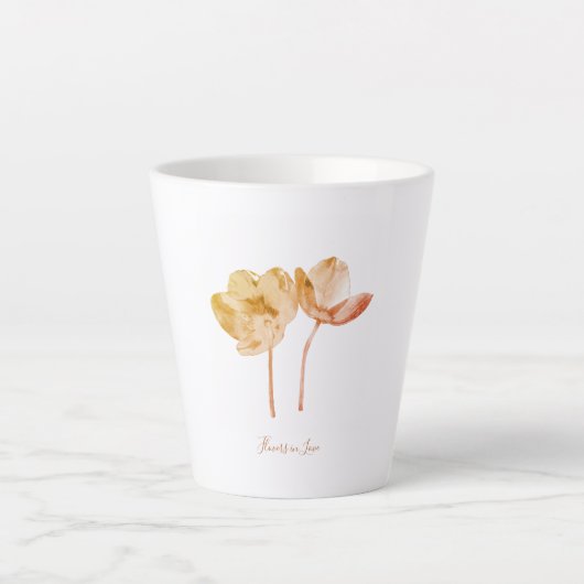 Delikate Vintage Blume - Elegante Fantasy Garden Milchtasse (Vorderseite)