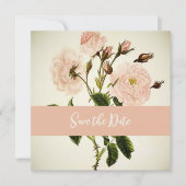 Delikate Vintage Blüte Save the Date (Vorderseite)