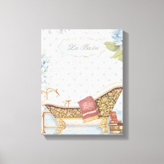Delikate, Vintage französische ?Le Bain? Leinwanddruck (Vorderseite)