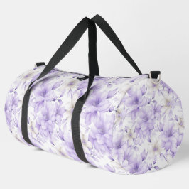 Delikate Violett-Blumen Duffle Bag