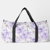 Delikate Violett-Blumen Duffle Bag (Vorderseite)