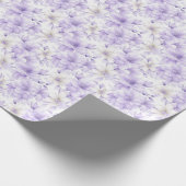 Delikate Violett-Blumen Geschenkpapier (Ecke)
