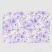 Delikate Violett-Blumen Golfhandtuch (Horizontal)