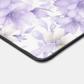 Delikate Violett-Blumen Schreibtischunterlage (Ecke)