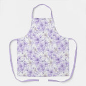Delikate Violett-Blumen Schürze (Vorderseite)
