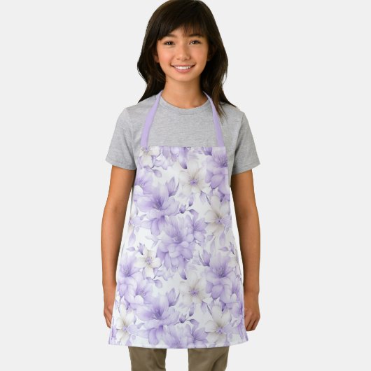 Delikate Violett-Blumen Schürze (Insitu)