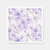 Delikate Violett-Blumen Serviette (Vorderseite)