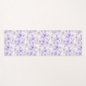 Delikate Violett-Blumen Yogamatte (Vorderseite (Horizontal))