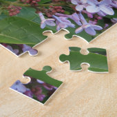 Delikate violette Blumen aus einem Lilatstrauch Puzzle (Seite)