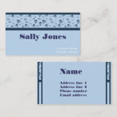 Delikate Vorlage für florale Visitenkarten Visitenkarte (Vorne/Hinten)