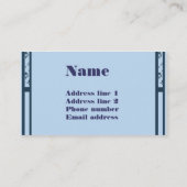 Delikate Vorlage für florale Visitenkarten Visitenkarte (Rückseite)