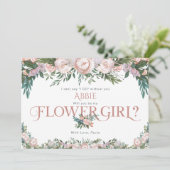 Delikate Wasserfarbe Blumenblüte Einladung (Stehend Vorderseite)