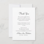 Delikate Wasserfarben Blume Katholische Beerdigung Dankeskarte (Rückseite)