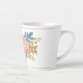 Delikate Wasserfarben Floral Latte Tasse (Rechts)