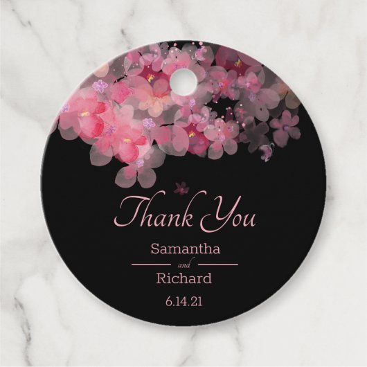 Delikate Wasserfarben Geschenkanhänger (Vorderseite)