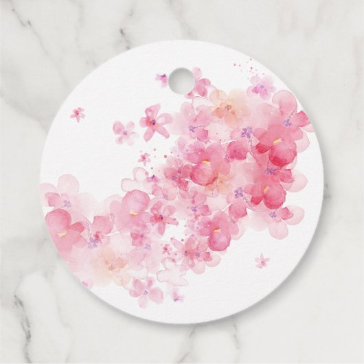 Delikate Wasserfarben Geschenkanhänger (Rückseite)