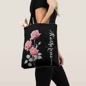 Delikate Wasserfarben Rose Personalisierte Tasche (Von Nahem)