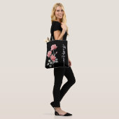 Delikate Wasserfarben Rose Personalisierte Tasche (Am Model)