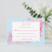 Delikate Wasserfarben RSVP Karte (Stehend Vorderseite)