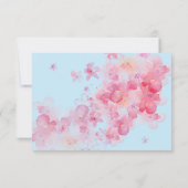 Delikate Wasserfarben RSVP Karte (Rückseite)