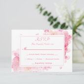 Delikate Wasserfarben RSVP Karte (Stehend Vorderseite)