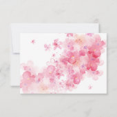 Delikate Wasserfarben RSVP Karte (Rückseite)