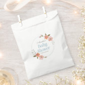 Delikate Watercolor Blumenblauer Babydusche Geschenktütchen (Ausgeschnitten)