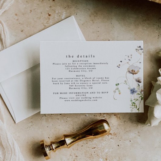 Delikate Watercolor Blumenzwiebeldetails Begleitkarte