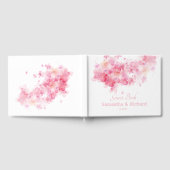 Delikate Watercolor Floral Wedding Poster Guest Bo Gästebuch (Voll)