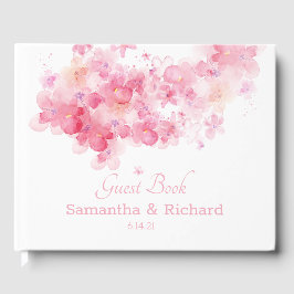 Delikate Watercolor Floral Wedding Poster Guest Bo Gästebuch