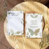 Delikate Watercolor Foliage Butterfly Kunstkarte