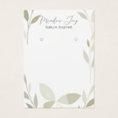 Delikate Watercolor Foliage Butterfly Kunstkarte (Vorderseite)