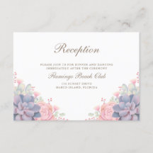 Delikate Watercolor Frühlingssukkulente Hochzeit