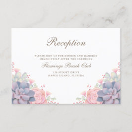 Delikate Watercolor Frühlingssukkulente Hochzeit Begleitkarte