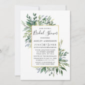 Delikate Watercolor Grüne Sage Grüne Dusche Einladung (Vorderseite)