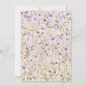 Delikate weiche Wildblume Schmetterlinge Baby in B Einladung (Rückseite)