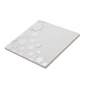 Delikate weiße Blume Fliese (Seite)