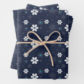 Delikate weiße Blume Geschenkpapier Set (Beispiel)