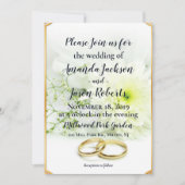 Delikate weiße Blütestrebe Einladung (Vorderseite)