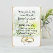 Delikate weiße Blütestrebe Einladung (Stehend Vorderseite)