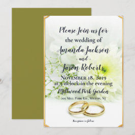 Delikate weiße Blütestrebe Einladung