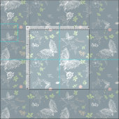 Delikate weiße Lacy-Schmetterlinge Stoff (Kachel)