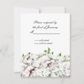 Delikate weiße und blütenblaue Replik-Karte RSVP Karte (Vorderseite)