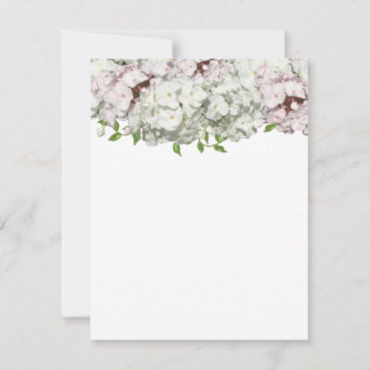 Delikate weiße und blütenblaue Replik-Karte RSVP Karte (Rückseite)