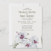Delikate White Orchids Hochzeit Einladung (Vorderseite)