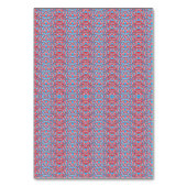 Delikate, wiederholende, hellrosa und hellblaue Ka Tischnummer (Rückseite)