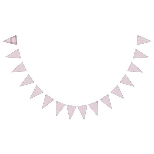 Delikate, wiederholende, hellrosa und hellblaue Ka Wimpelkette (Alle)