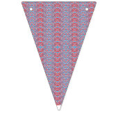 Delikate, wiederholende, hellrosa und hellblaue Ka Wimpelkette (Zweite Fahne)